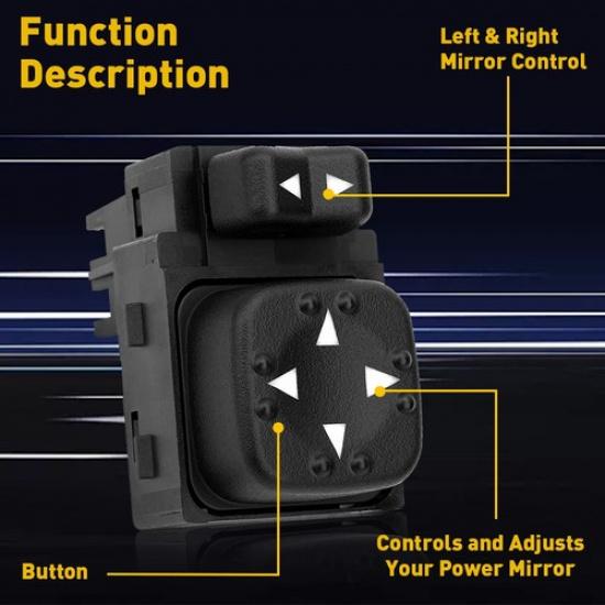 Power Mirror Switch Control For 1999-02 Silverado 1500 2500 3500 00-02 Yukon XL
