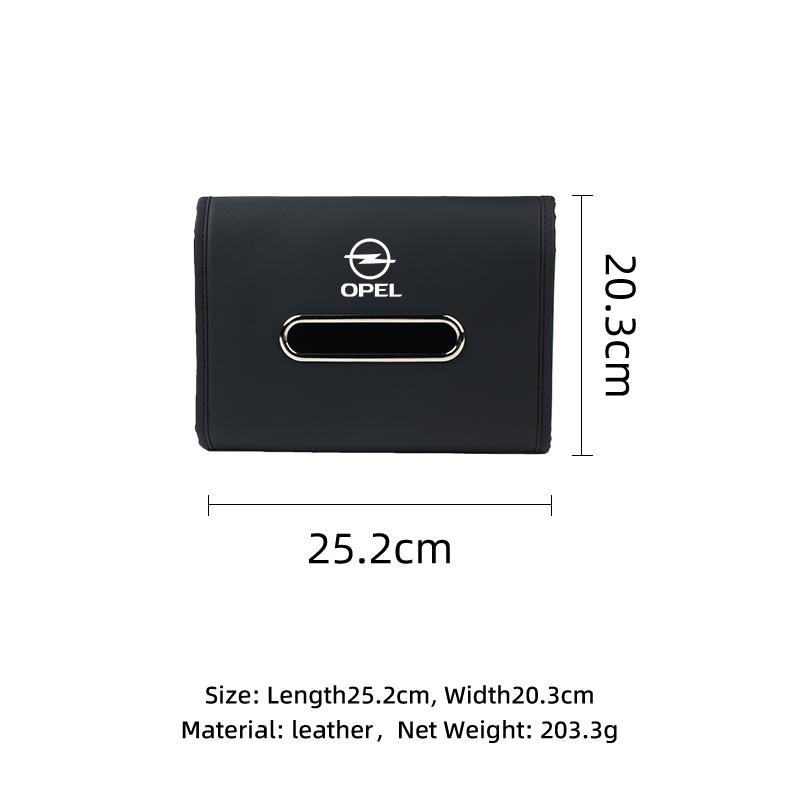AAJB1 Leather Car Seat Back Tissue Bag Sun Visor Tissue Storage Box For Opel Corsa Astra Insignia Vectra Zafira Meriva Mokka Grandland