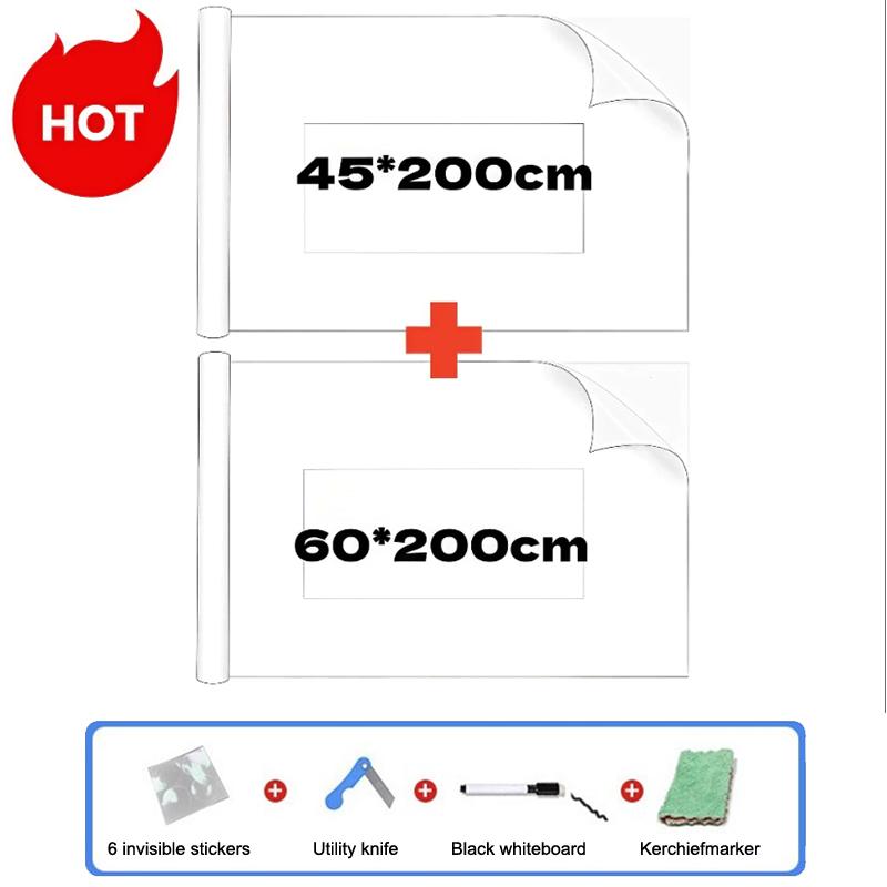  Electrostatic Whiteboard Sticker Reusable Pp Teaching Graffiti Drawing Board Removable Household Erasable Whiteboard