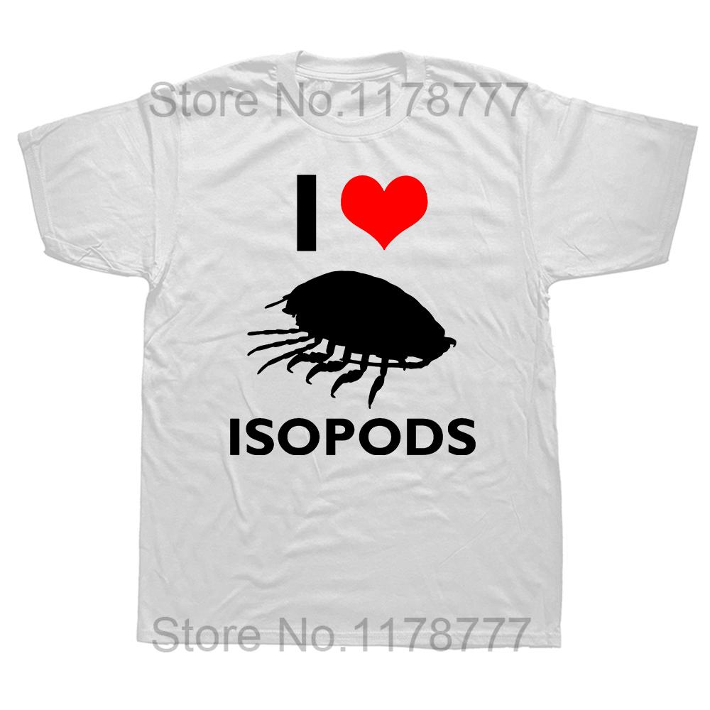 I Love Isopod T Shirt Isopods Animals Lovers Gift Short Sleeve EU Size 100 Cotton High Quality Unisex Oneck Tshirts S