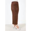 Suede Pencil Skirt Tsd0034 Brown