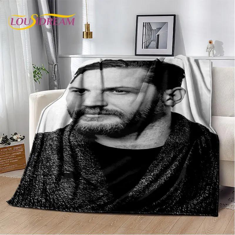 3D Printing Tom Hardy Actor Star Soft Plush Blanket,Flannel Blanket Throw Blanket for Living Room Bedroom Bed Sofa Picnic Cover