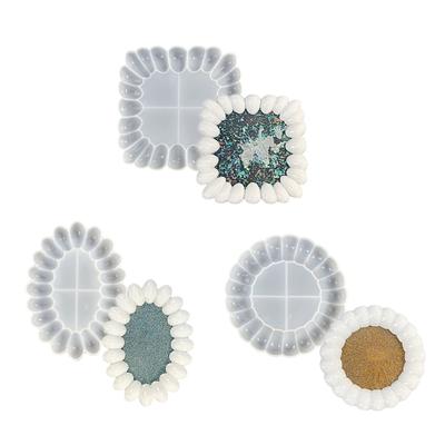 Stampo in Silicone Vassoio Bolle Multiple Sottobicchiere Stampo per Colata Gesso Epossidico Cemento Stampo Vassoio Portaoggetti per Gioielli Decorazioni
