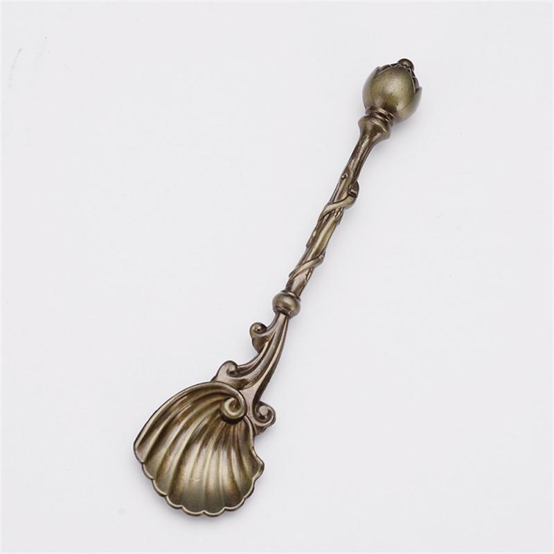 Ice Cream Spoon Zinc Alloy Eco-friendly Wholesale Creative Tableware Milk Spoons Retro Kitchen Accessories Stirring Spoon