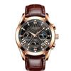 2025 New Mens Watches Top Brand Luxury Brown Leather Casual Quartz Watch Men Sport Waterproof Clock Watch