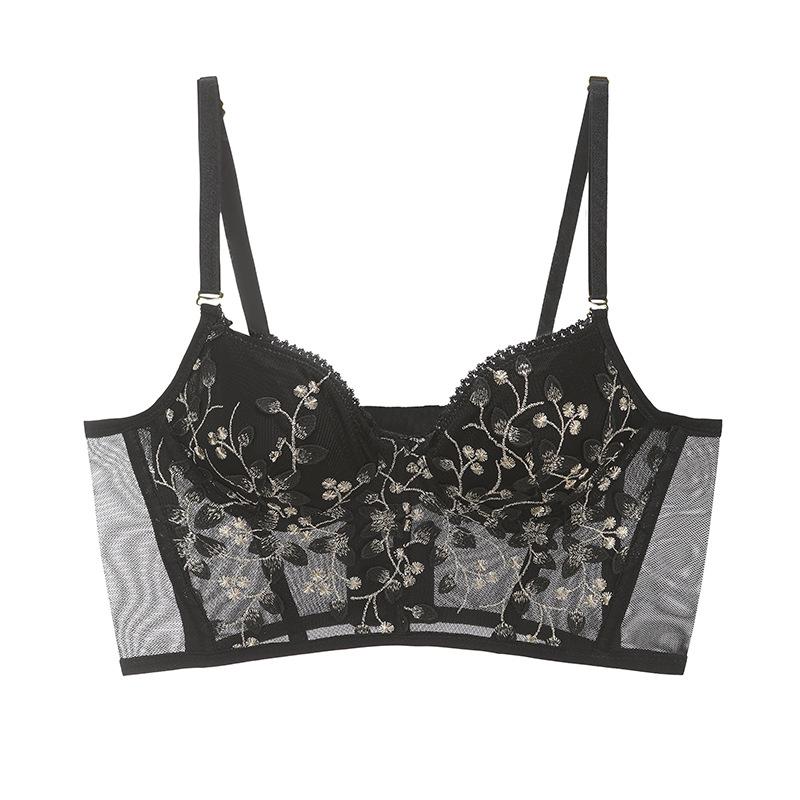 French Embroidery Lingerie Set: Longline Corset Cami Tank Top for Women - Pure Desire Style