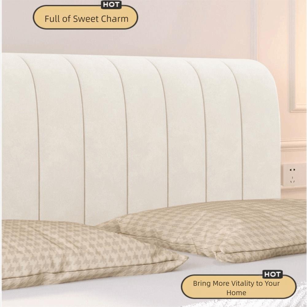 Simple Style Solid Color Headboard Velvet Texture Washable Headboard Cover Headboard Cover  Home