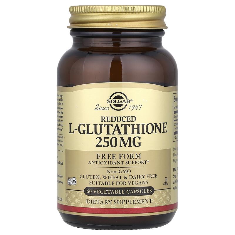 Reduced L-Glutathione, 250 mg, 60 Vegetable Capsules