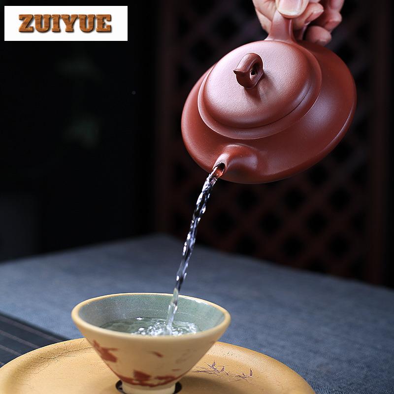 210ml High-end Yixing Purple Clay Teapots Handmade Pot Raw Ore Dahongpao Mud Kettle With Infuser Zisha Tea Set Tableware Craft