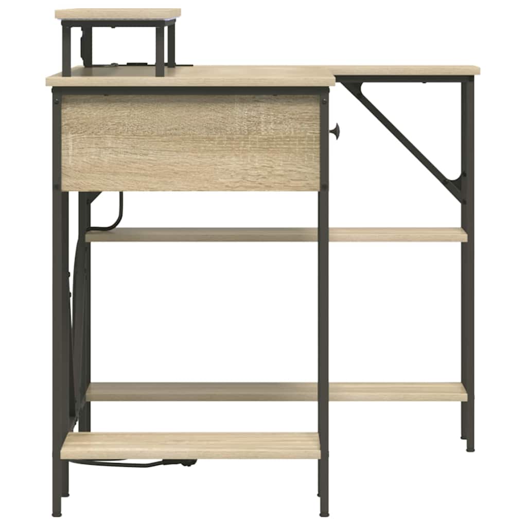 Desk Sonoma Oak Finish 120 x 79 x 86.5 cm Particleboard