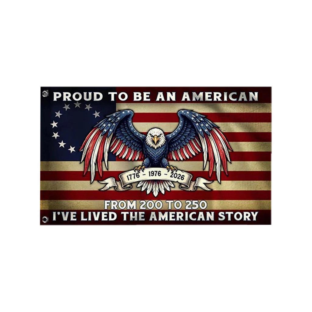 200th to 250th Anniversary Commemorative Flag Single Sided 60x90 Inches Durable Outdoor Decoration Historical American Symbol Banner