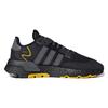 adidas Originals Nite Jogger Retro Sport Dämpfung Low-Top Lifestyle Sneakers Unisex Sneaker Schwarz Grau Gelb FV6571