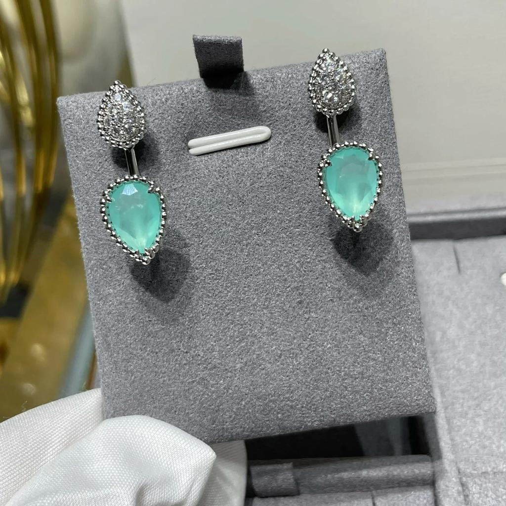 Musla Designer Hot Sale Vintage Earrings for Women Gift Luxury Jewelry Fashion Water Drop Eardrop Pure 925 Sliver Party Ear Stud