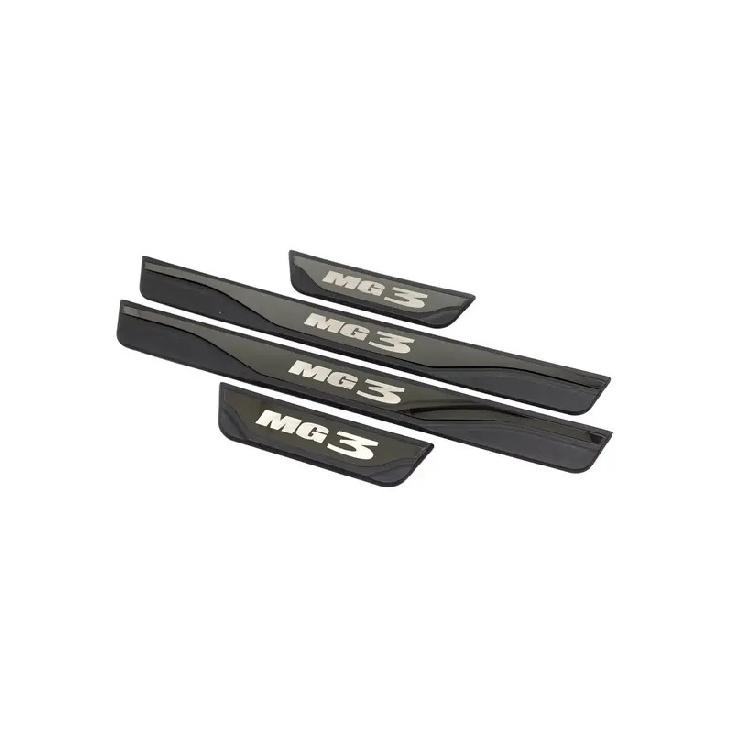 For MG 3 MG3 EV  2024 Door Sill Kick Scuff Plate Guard Pedal Cover Trim Protective Sticker Car Styling Accessories
