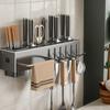Wall-mounted Knife Rack for Kitchen Multifunctional No Drilling Required Knife and Utensil Holder Chopstick Storage Organizer
