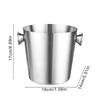 Seaux à Glace Pour Fêtes Refroidisseur de Boissons 2L Baignoire à Boissons en Métal Contenant Isolé Refroidisseur à Vin Avec Poignée Pour Champagne