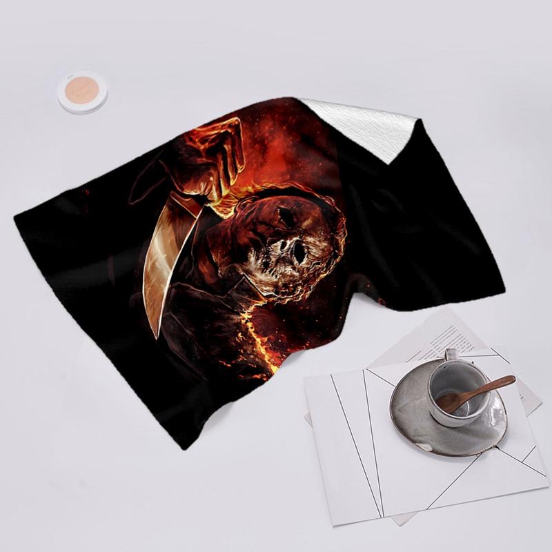 proof beach towel with The Revenge of Michael Myers pattern - soft,absorbent,quick-drying,machine washable - perfect for swimming,camping,bathing