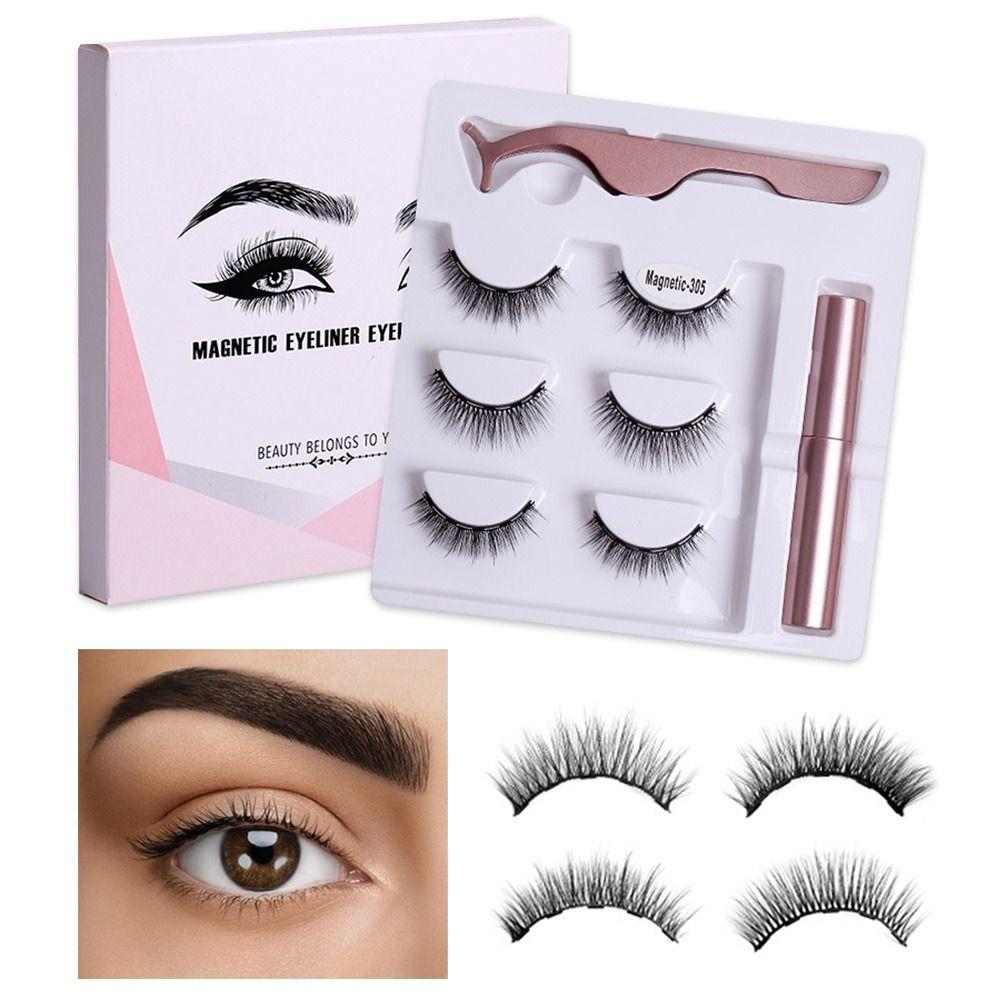 

Магниты ручной работы Lash Natural Long Магнитная подводка для глаз с пинцетом Магнитные ресницы для наращивания ресниц