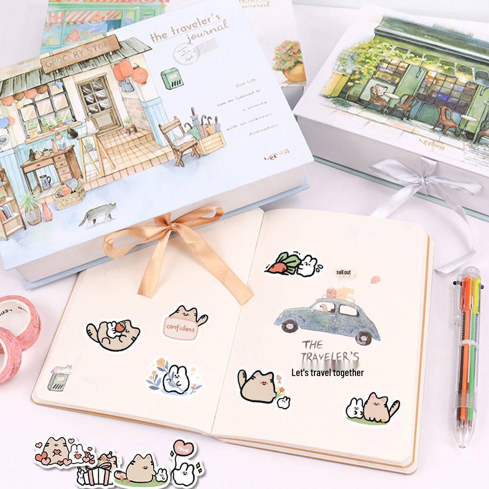 58 Cute Cat & Rabbit Waterproof Korean Stickers for Decor