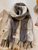 Plaid Long Scarf Winter Warm Imitation Cashmere Women Pashmina Foulard Bandana Scarves Female Luxury Hijab Tassel Shawl Wraps