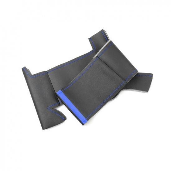 Car Steering Wheel Micro Leather Cover For Nissan 350Z 2003 - 2009 Blue Stripe