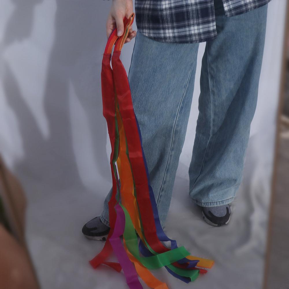 Art Gymnastic Gymnastic Ribbons Rhythmic Rainbow Streamer Dance Rainbow Ribbons  Children