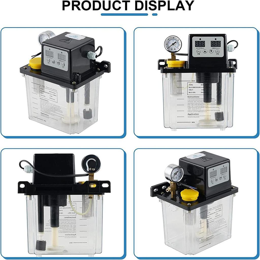 220V 1L/2L Elektrische Automatische Schmierpumpe Öler Doppel-Digitalanzeige CNC-Pumpe