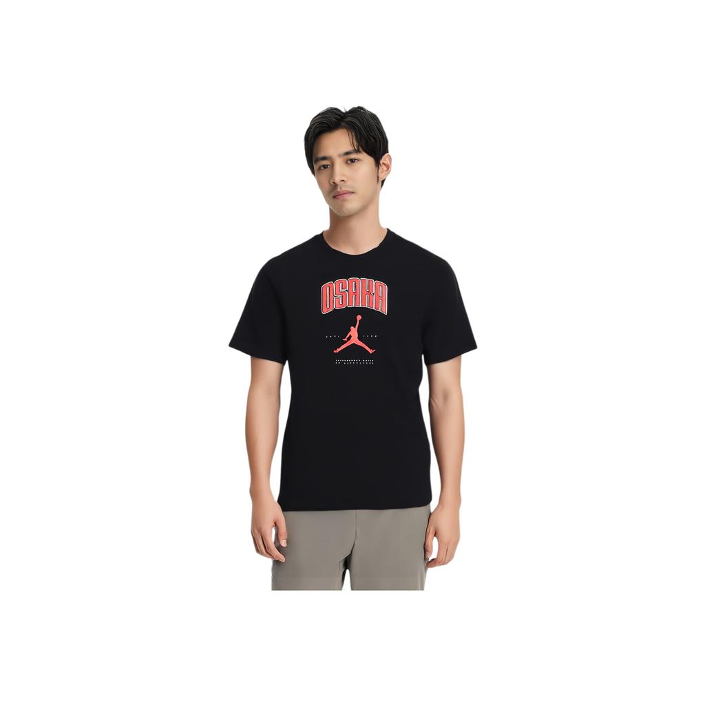 Jordan Jumpman FW24 MJ Osaka City LBR SS Crew Series Versatile Soft Short Sleeve T-Shirt Men Tops Black HQ1289-010