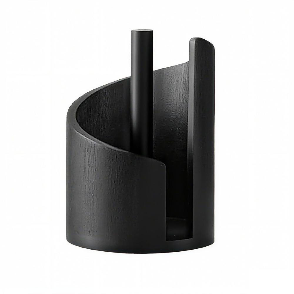 

Wooden Paper Towel Holder with Mango Wood Round Base with Iron Holder Countertop Towel Holder Mango Wood Stand Home Decor чорний
