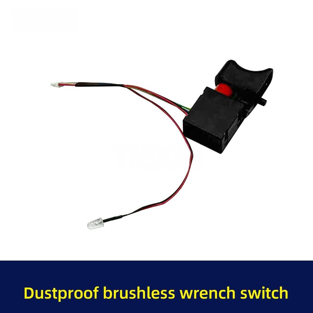 8-Wire Electric Drill Switch for Brushless Cordless Drills Dustproof Casing LED Indicator and Adjustable Bidirectional Speed