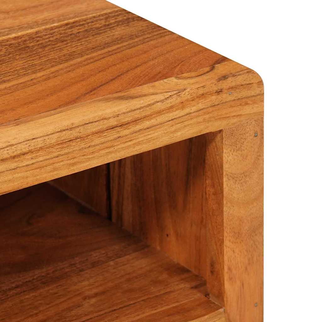 TV Cabinet with Shelf Brown 110 X 30 X 40 Cm Solid Acacia Wood
