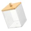 Stylish Cotton Covers Storage Holder with Sturdy Lid for Vanities Countertop Convenient for Swabs and Pad