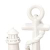 3D-gedruckte Leuchtturm- und Bootsstatue, Nautische Schreibtischdekoration, Figur mit Meeresmotiv für Regal, Heimbüro Maritimes Geschenk