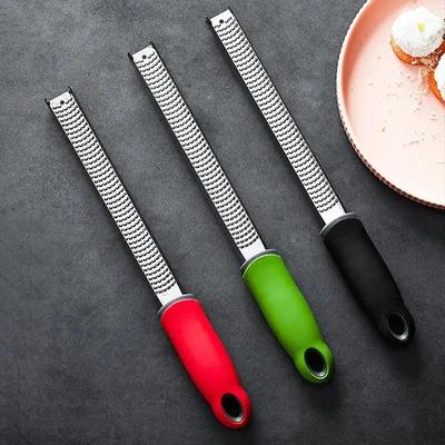 Stainless Steel Kitchen Grater Slicer with Non-Slip Handle,  Dishwasher Safe, Cheese Grater & Lemon Zester with Protect Cover
