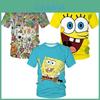 Cute 3d Spongebob Squarepants Cartoon T-shirt For Boys And Girls