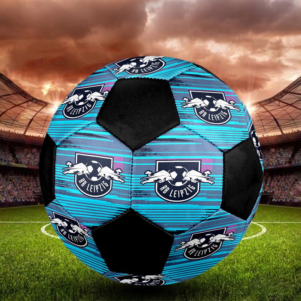 RB Leipzig Indoor Soccer Ball Colorful All Ages Size 5 Machine Stitched PVC Competition Ready Durable High-Bounce