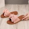Mode 2024 Neue Schuhe für Damen Mode Damen Hausschuhe Schuhe mit Schmetterlingsknoten Damen Flache Pantoletten Damen Lässige Strand-Flip-Flops Damen