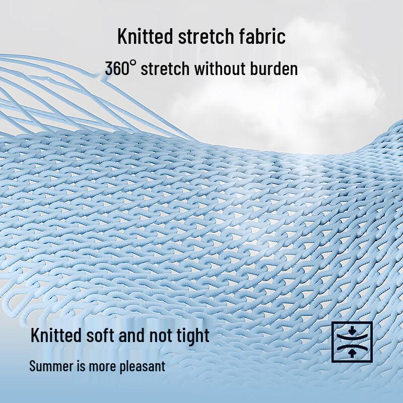 EMZ Ordos Men's Knitted Stretch Straight-Leg Casual Pants