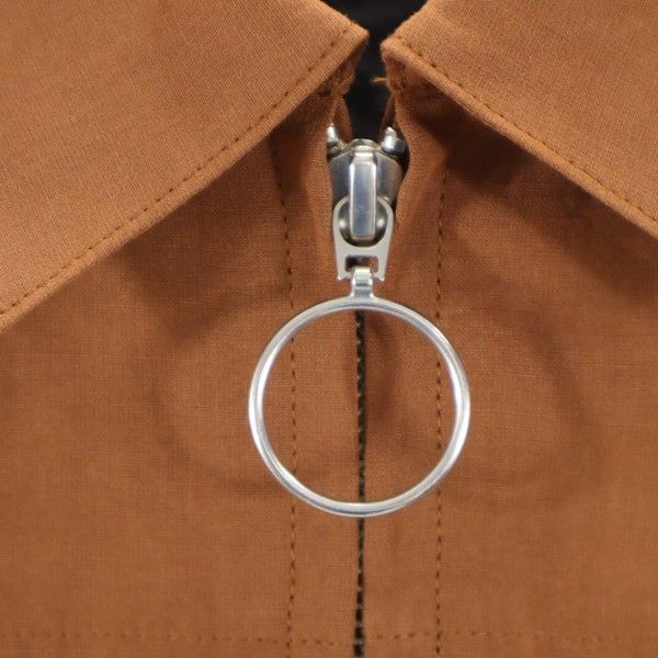 unused Johnbull made in Japan Embroidery Blouson M Brown Lined Men's Used