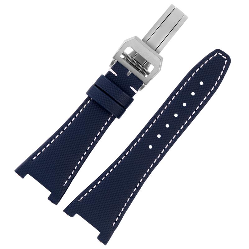 Nylonový kožený řemínek pro hodinky IWC Engineer Řemínek s výřezem Řada IW500501 IW378507 IW322703 Černý sportovní plátěný řemínek