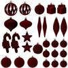 Velvet Christmas Ornaments Set 28 Pieces for Holiday Decor with Assorted Styles Designed for Christmas Tree and Home