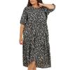 Womens/Ladies Floral Plus 3/4 Sleeve Midi Dress
