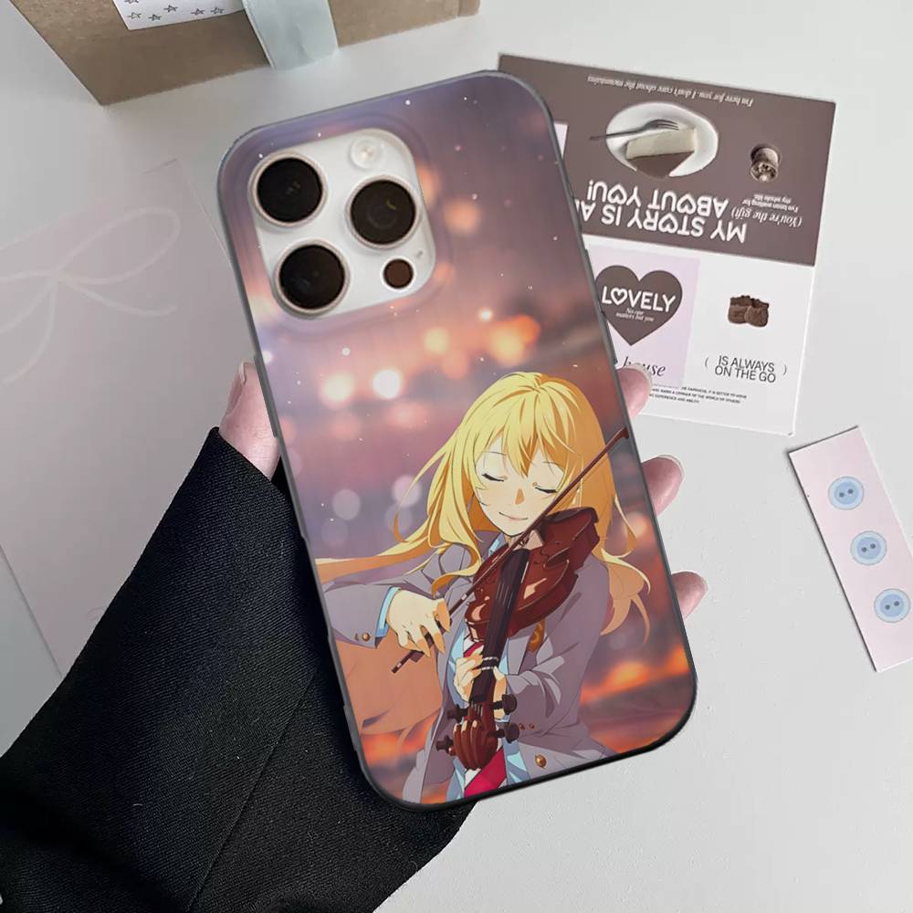 Your Lie In April For IPhone 17 16 15 11 12 13 14 Pro Max Plus Pro Corrugated Translucent Back Phone Cover