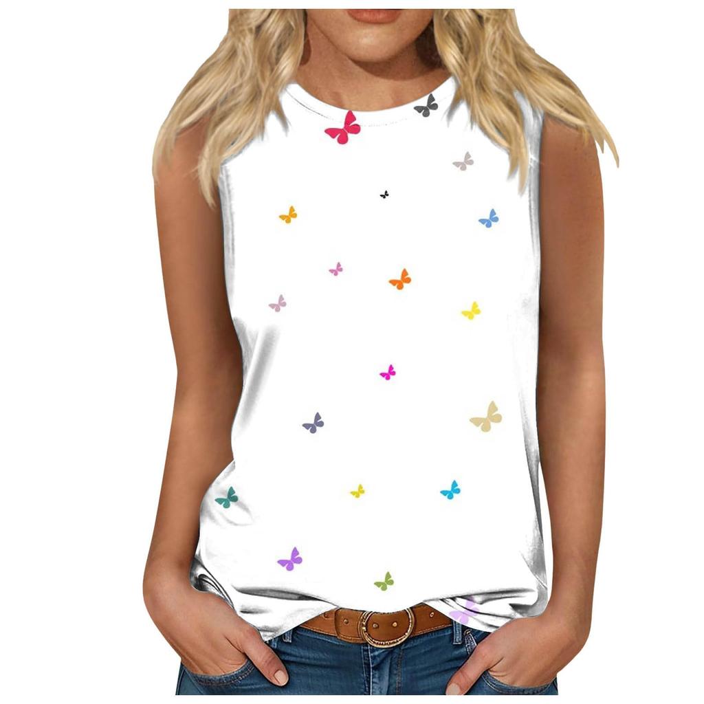 Summer Floral Tank Tops Flower 3D Print Women O-Neck Casual Vest Off Shoulder Y2k Elegant Sleeveless Top Camisole Woman Clothing