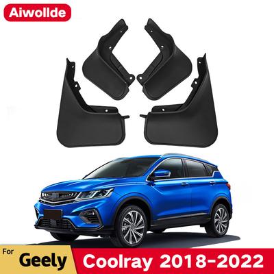 Zástěrky pro Geely Coolray 2018    2022 Lapače nečistot Blatníky Přední Zadní Blatníky Auto