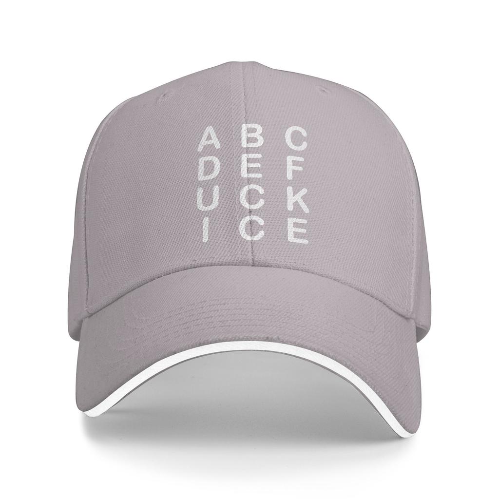 Abcdefuckice Funny Ice Baseball Cap  Hiking Fishing SunProof Trucker Hat Female Male Fashion Print Baseball Caps