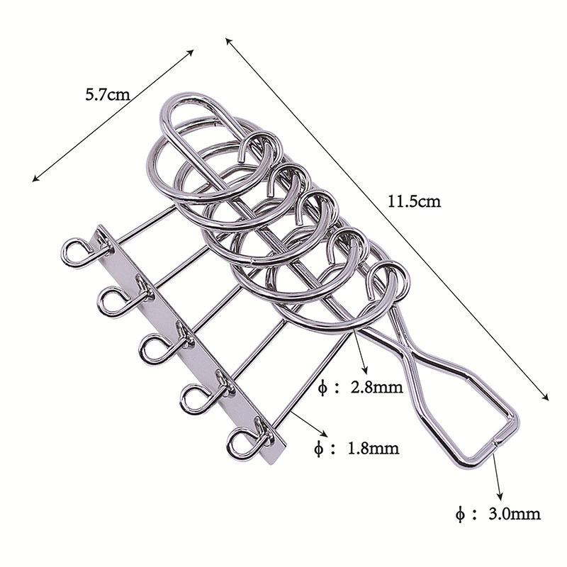 Metal Wire Puzzle Brain Teaser IQ Test Disentanglemen Iron Link Unlock Interlock Game Adults Kids Toys Solution Nine Ring