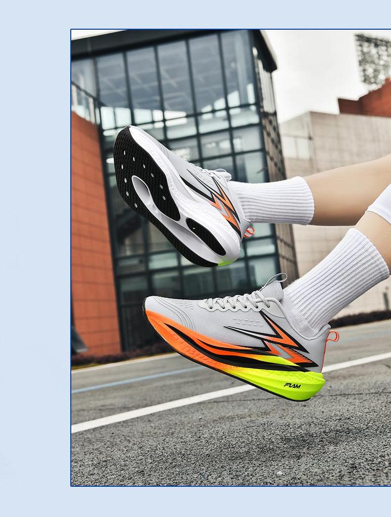 Męskie Buty Wyścigowe z Płytką Węglową - Lekkie Amortyzujące, Edycja Jesień 2025 dla Uczniów i Młodzieży.