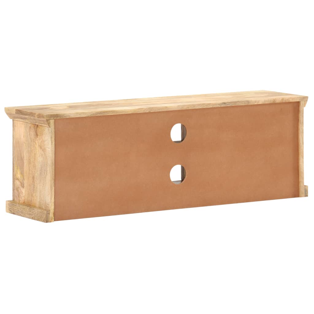TV Cabinet with Steel Doors 120 X 30 X 40 Cm Solid Mango Wood