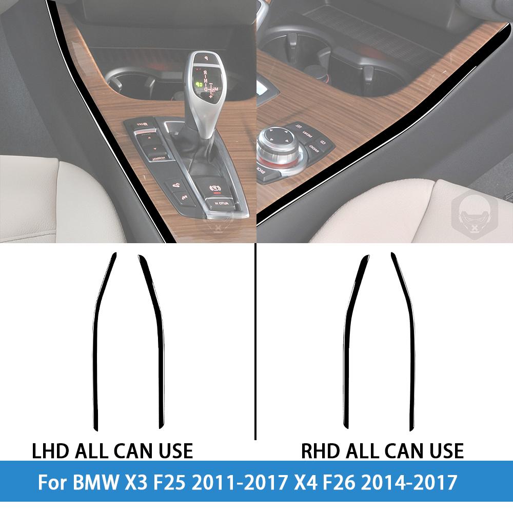 For BMW X3 F25 2011-2017 X4 F26 2014-2017Car Accessories Piano Black Interior Air Vent Taillight Console Trim Modified Sticker
